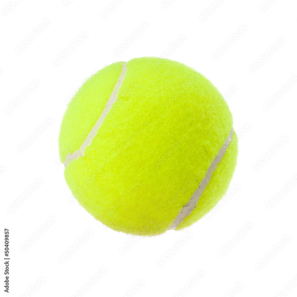 Tennisball isoliert auf weiß