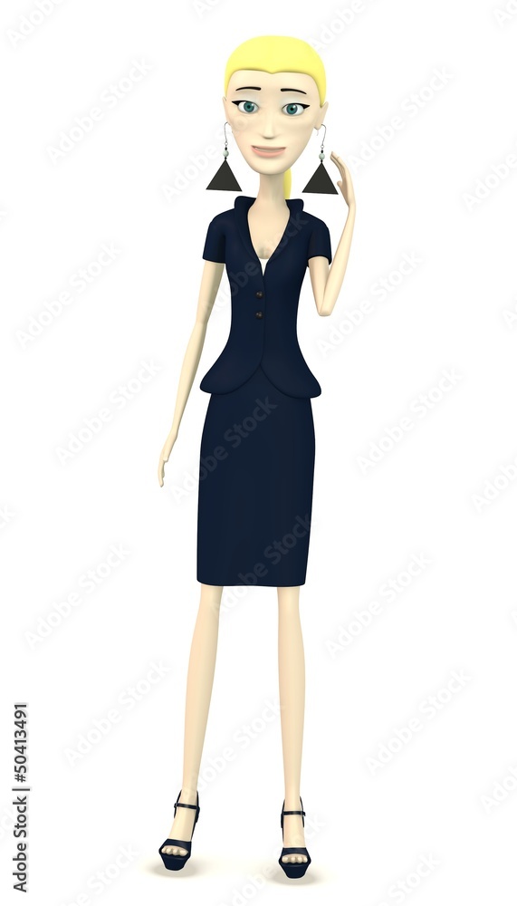3d render of cartoon character with earings 3d render of cartoon character with earings