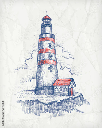 Vector illustration of lighthouse