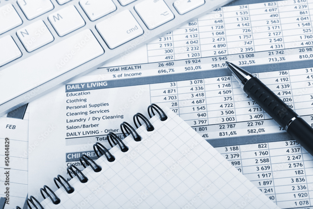 Financial papers, computer and office supplies Financial papers, computer and office supplies