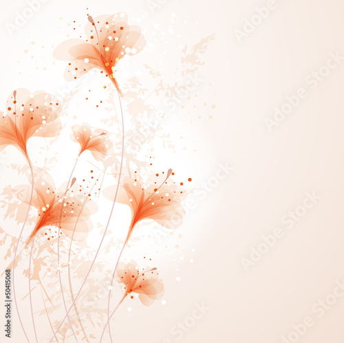 vector background with flowes