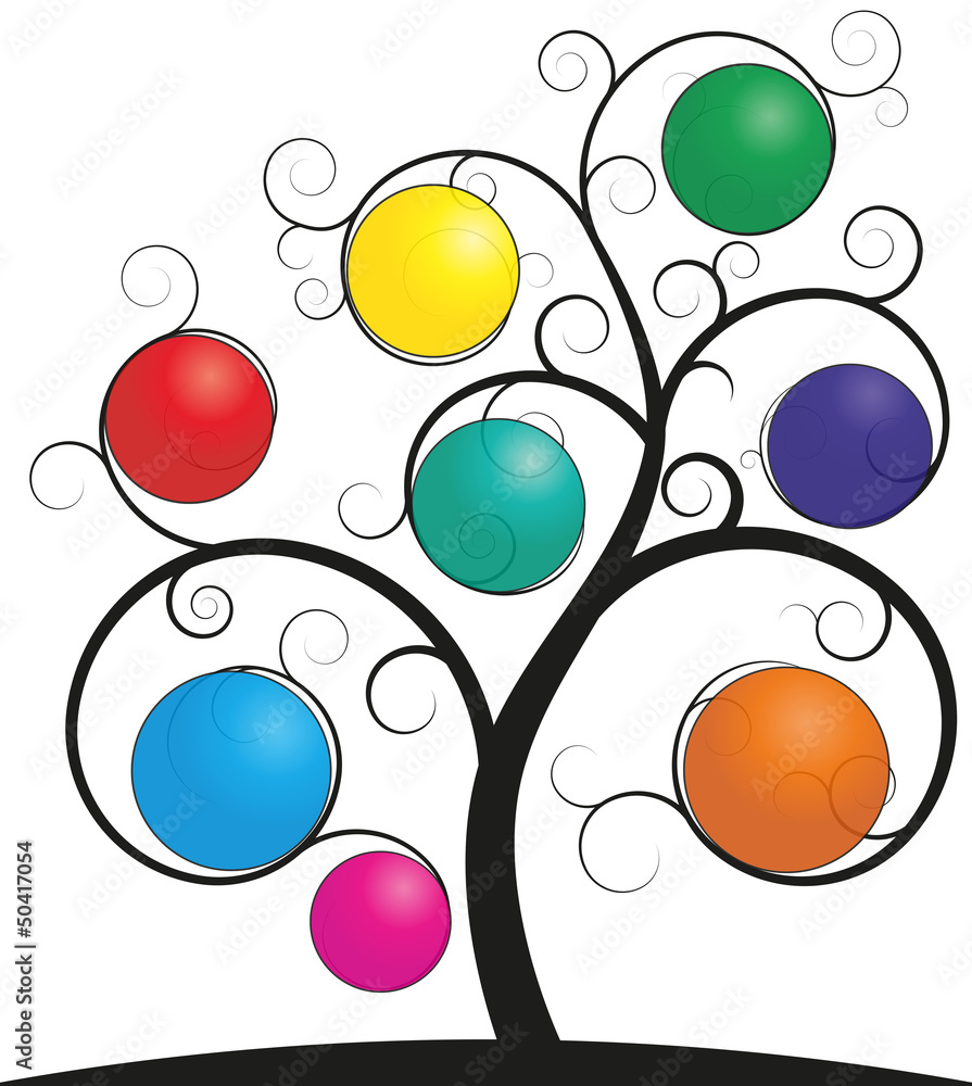 color spheres tree color spheres tree