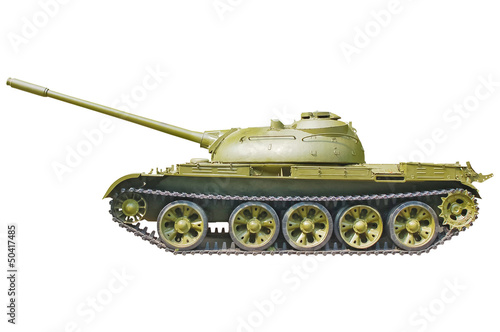 Tank on white background