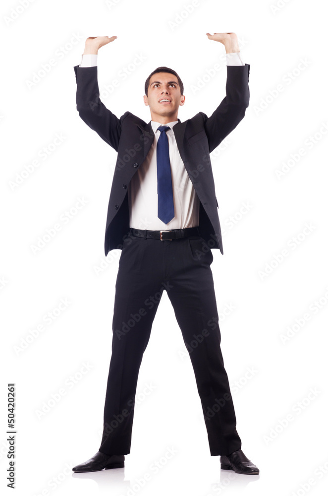Young Businessman in conceptual photo Young Businessman in conceptual photo