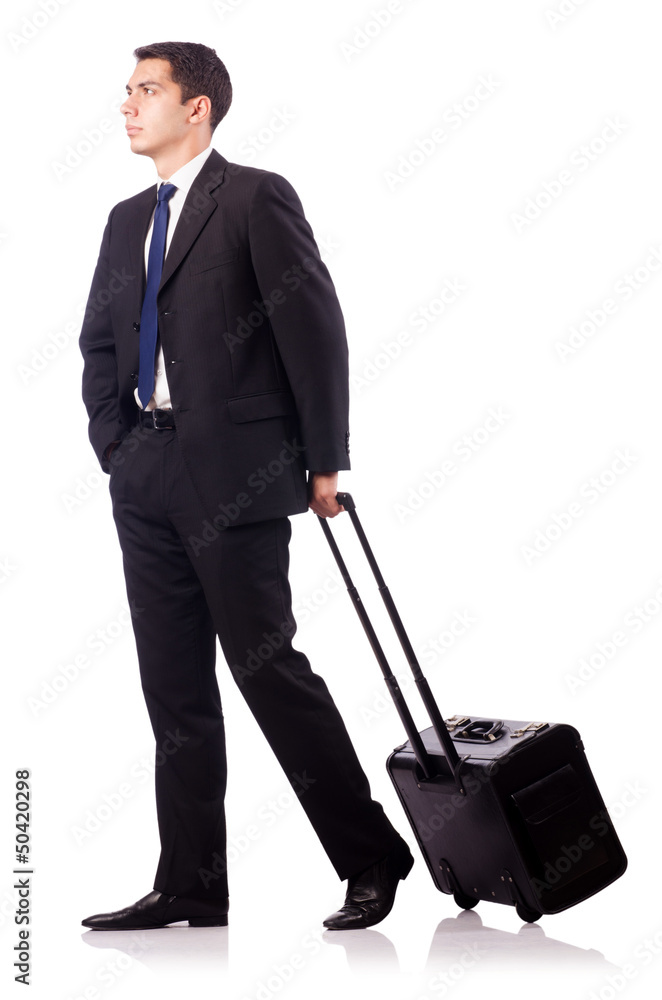 Young businessman during business trip Young businessman during business trip