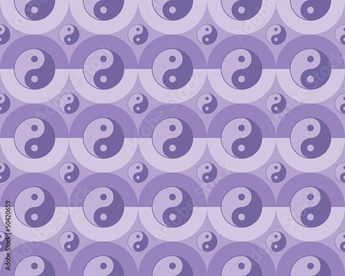 seamless pattern with yin yang symbols