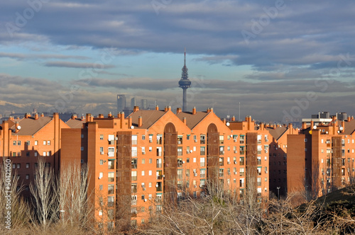 Panoramic view of Madrid from Vallecas (Spain) photo