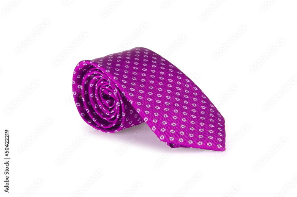 Elegant silk male tie ( necktie ) on white Elegant silk male tie ( necktie ) on white