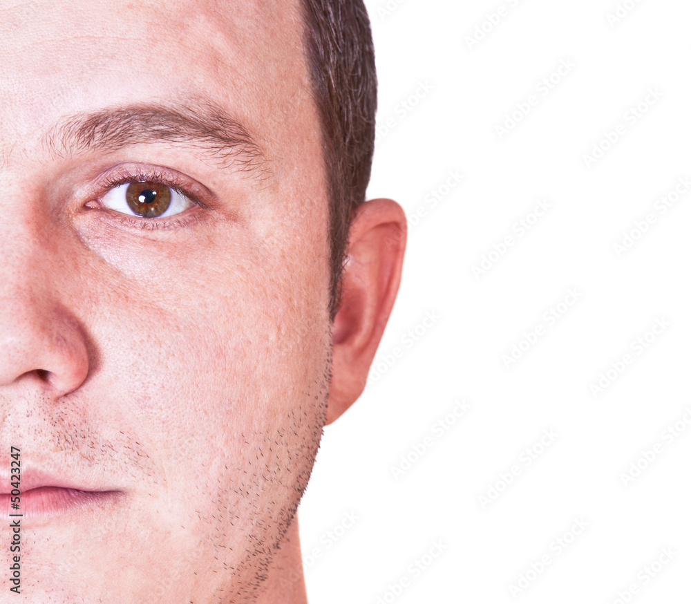 half of face half of face