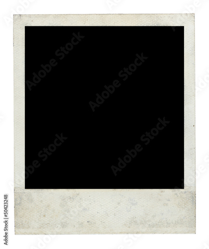 Old Dirty Polaroid Frame Front Side with Clipping Path