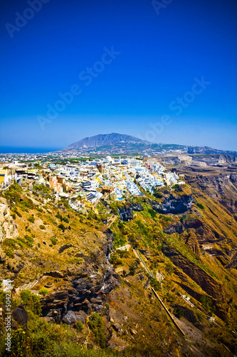 village on Santorini island, Greece