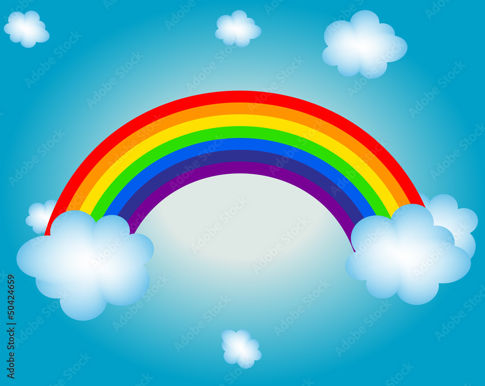 cloud, sun, rainbow vector illustration background cloud, sun, rainbow vector illustration background