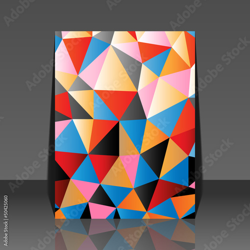 Abstract colorful mosaic design background triangle - delta flye