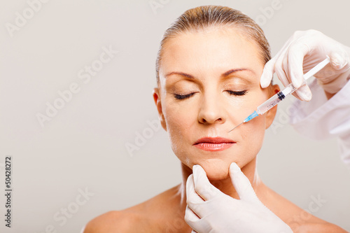 cosmetic injection to mature woman photo