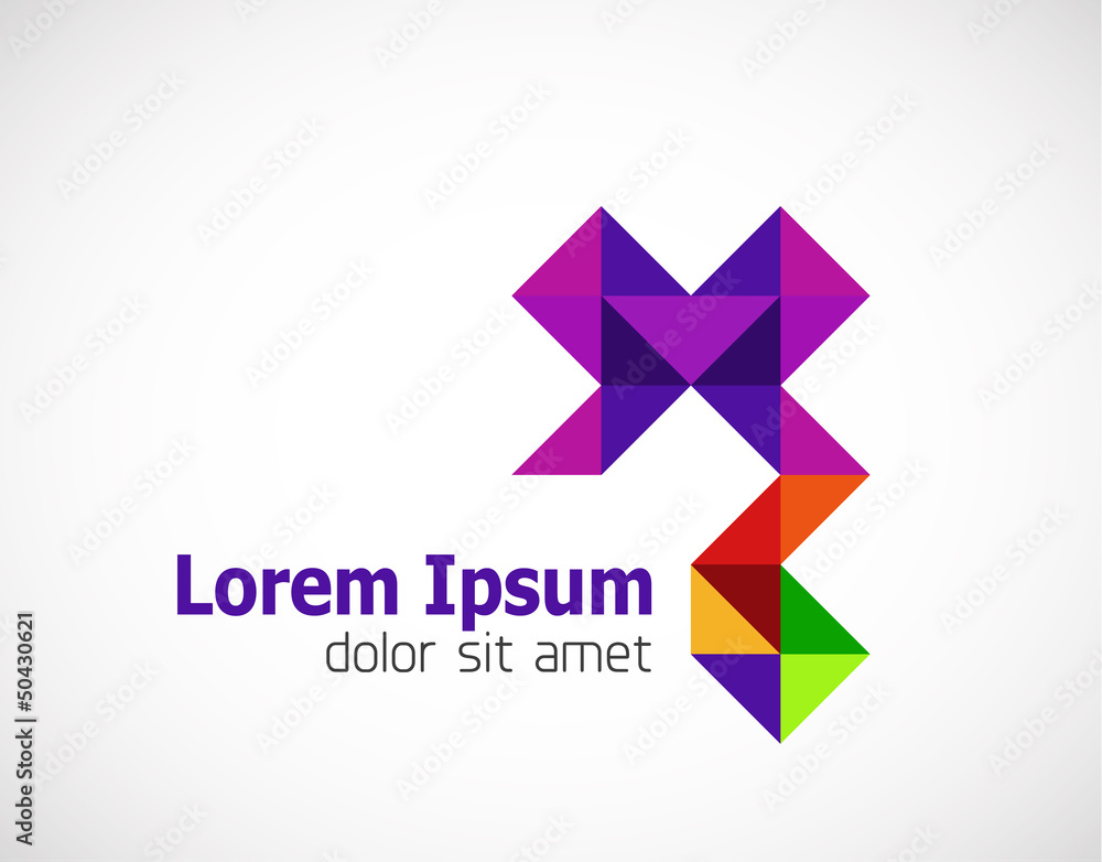 Modern triangle abstract business symbol Modern triangle abstract business symbol