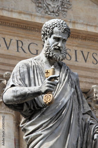 Statue of Saint Peter the Apostle in Rome, Italy