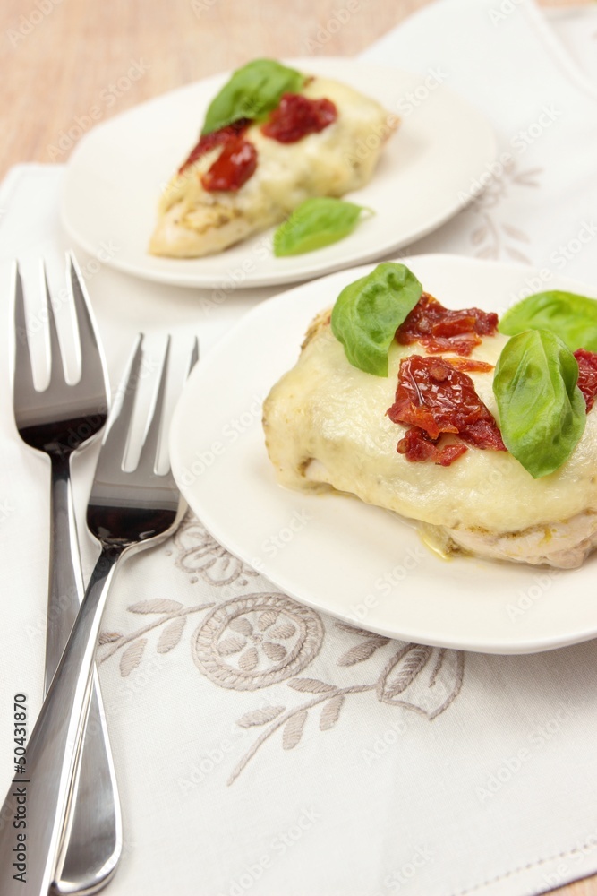 baked chicken with mozzarella baked chicken with mozzarella