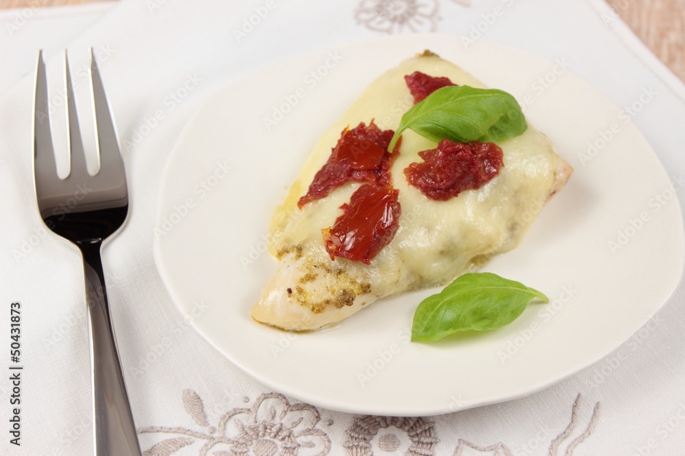 chicken with mozzarella and dried tomatoes chicken with mozzarella and dried tomatoes