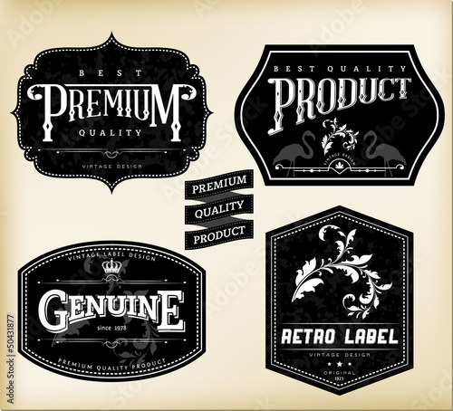 Vintage Vector Labels set