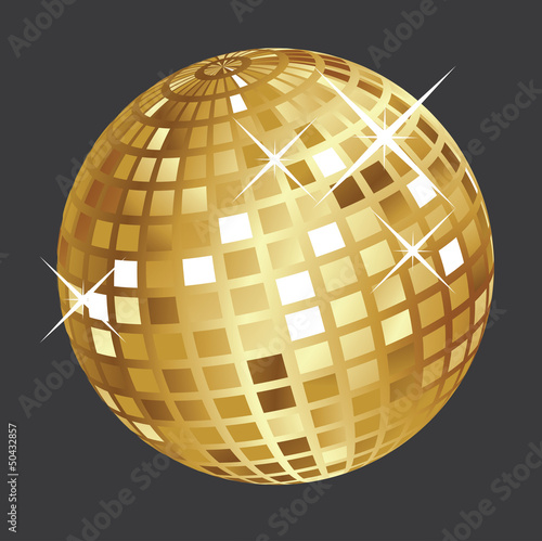 Golden disco ball