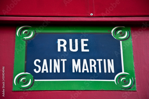 rue Saint Martin à Paris photo