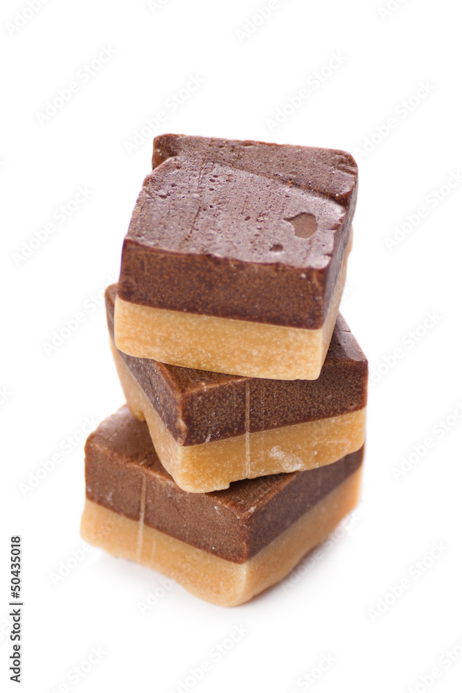 Caramel heap isolated on a white background Caramel heap isolated on a white background