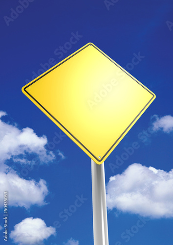 Blank road sign