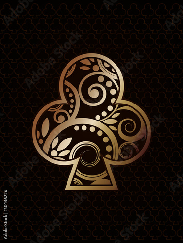 Club´s ace poker playing cards, vector illustration