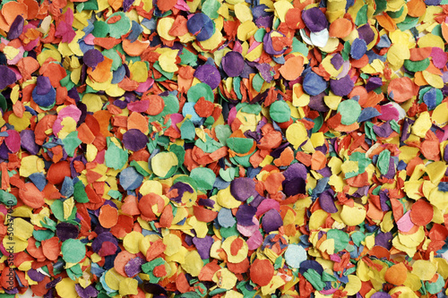 Confetti Background shot from above