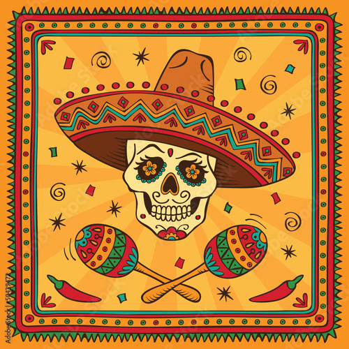 Mexican sugar skull
