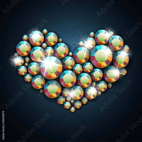 Gemstone heart - eps10