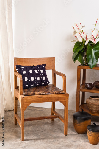 Brown Chair in interior setting