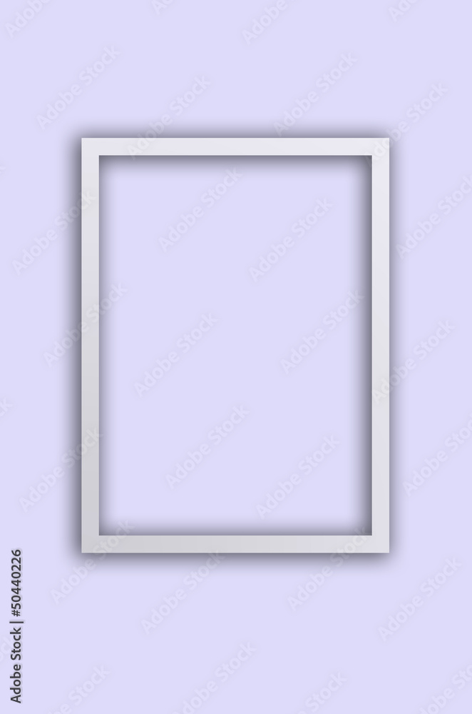 Marco blanco sobre pared