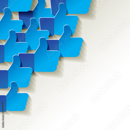 Like papier Blau Weiss Icon Ecke