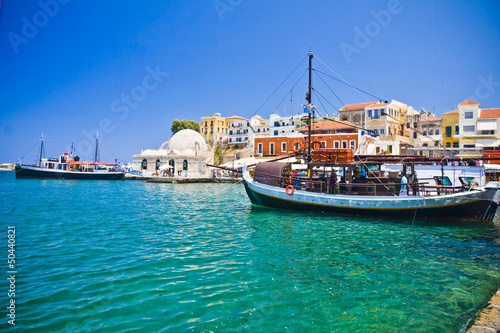 Harbor and streets of Chania/Crete/Greece