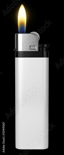 Foto Briquet sur fond noir 1