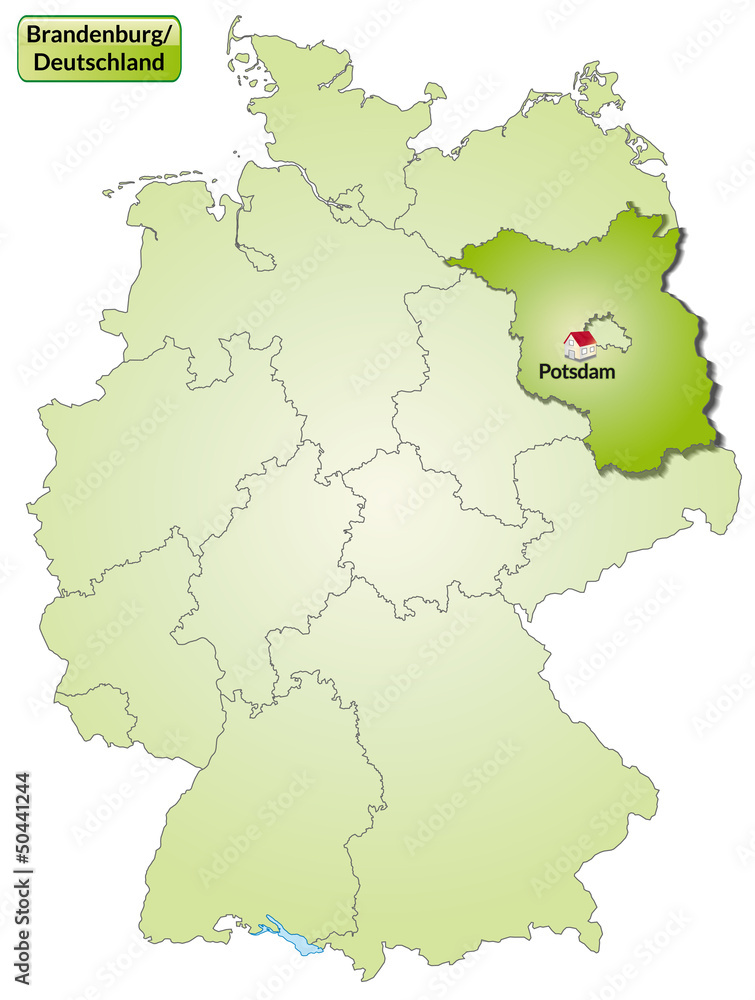 Landkarte von Deutschland und Brandenburg