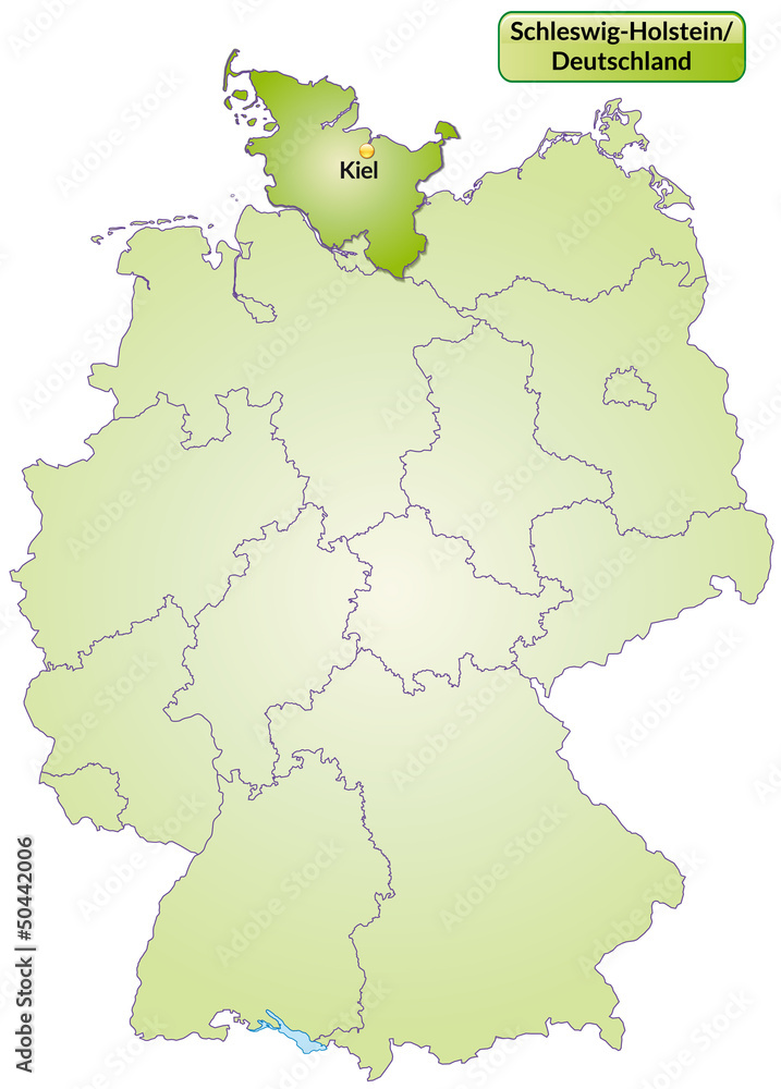 Landkarte von Deutschland und Schleswig-Holstein