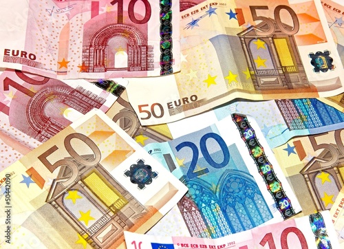 billets de banque, euros photo