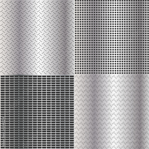 4 different metallic textures