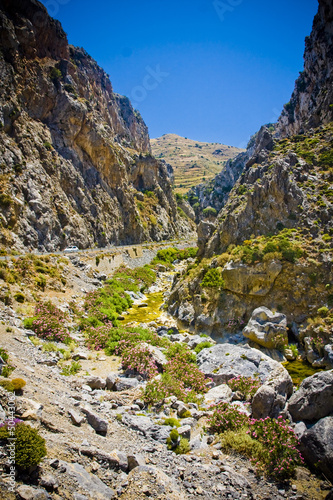 Landscape at Kourtalioti Canyon in Crete, Greece