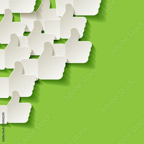 Like Papier Weiss Grün Icon Ecke