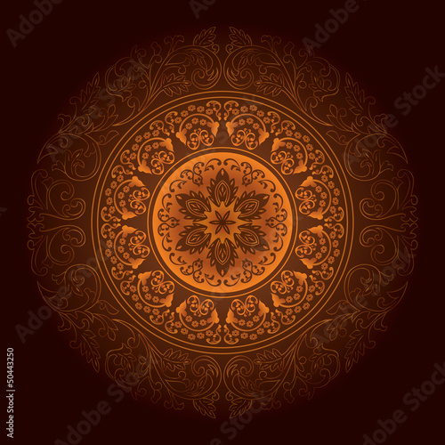 Brown vintage floral background © Ray of Light