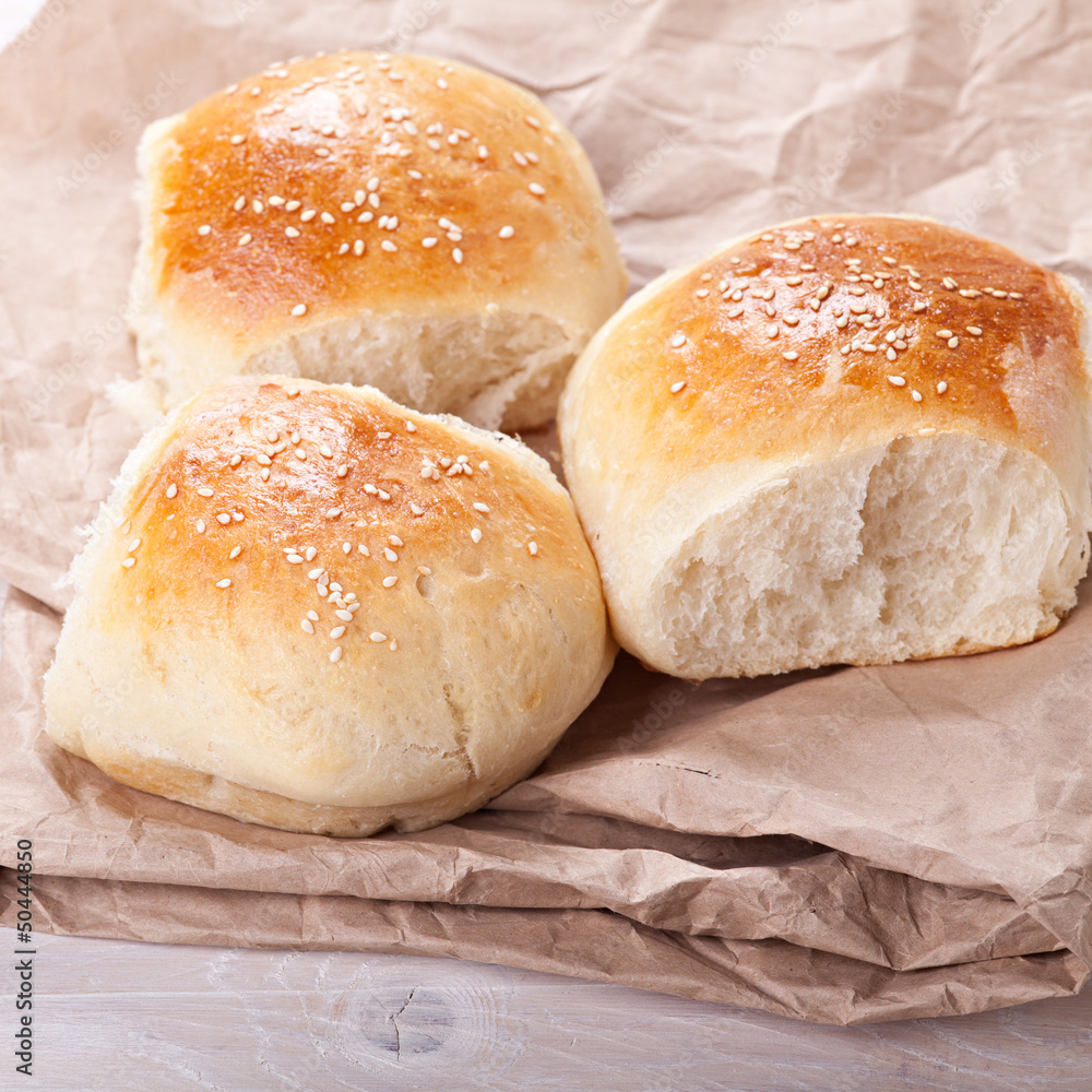 Home made bread rolls