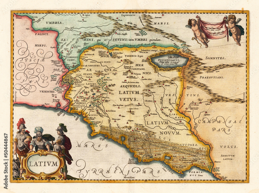 Fototapeta premium Italy vintage map