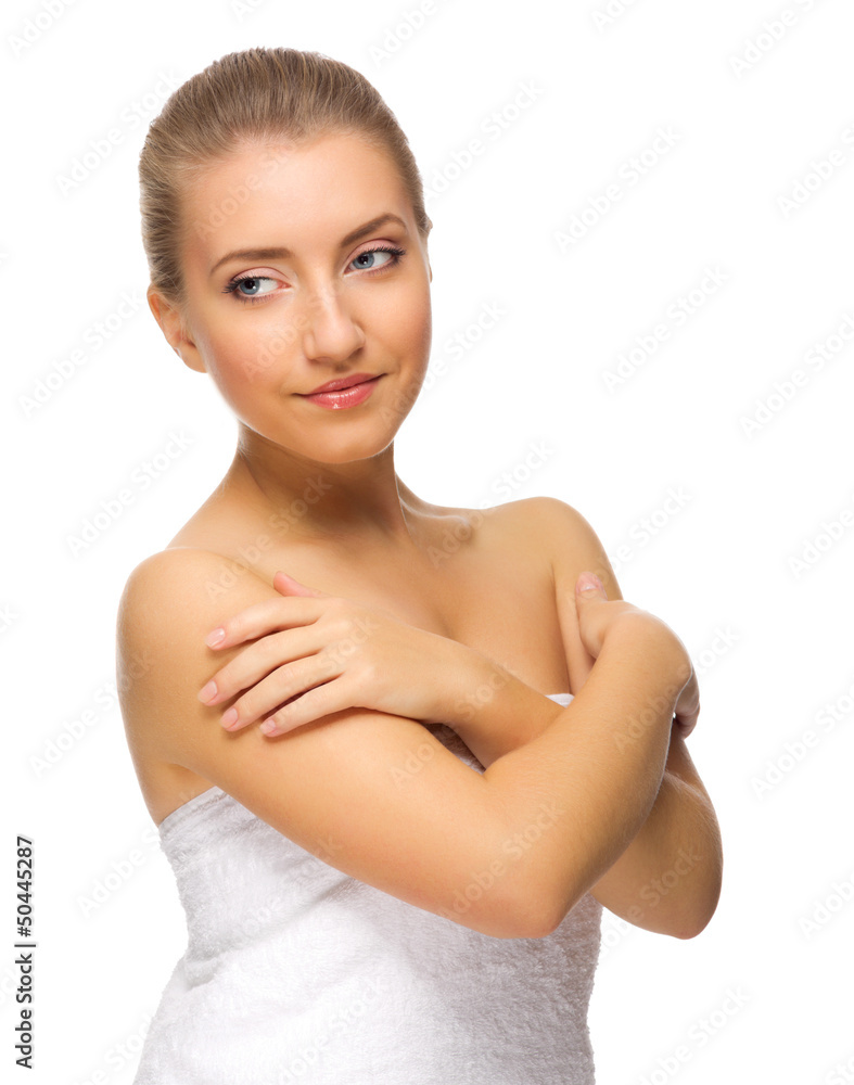 Young healthy girl isolated