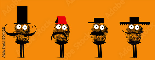Funny disguise fingerprint characters