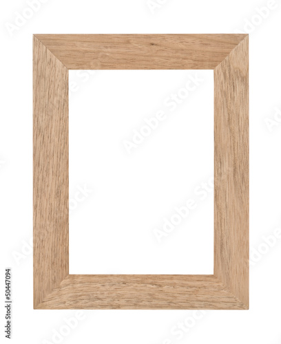 Empty wooden photo frame