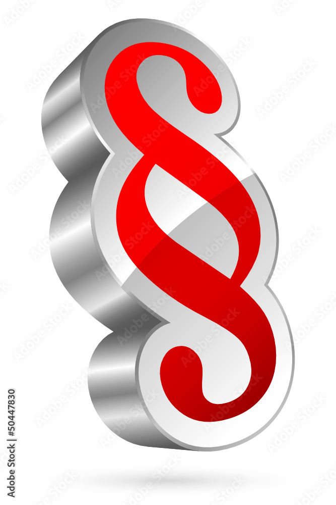 3D Paragraph Icon Red/Silver 3D Paragraph Icon Red/Silver