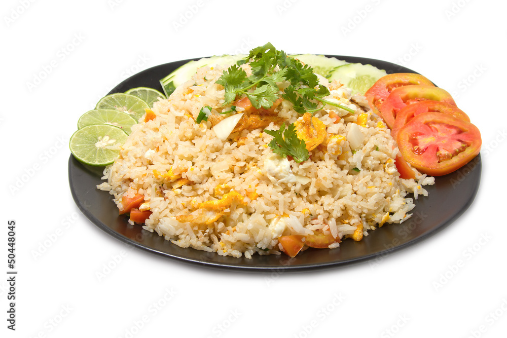 Thai fried rice with crab meat ,thai food favorite Thai fried rice with crab meat ,thai food favorite